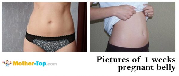 pictures of 1 weeks pregnant belly