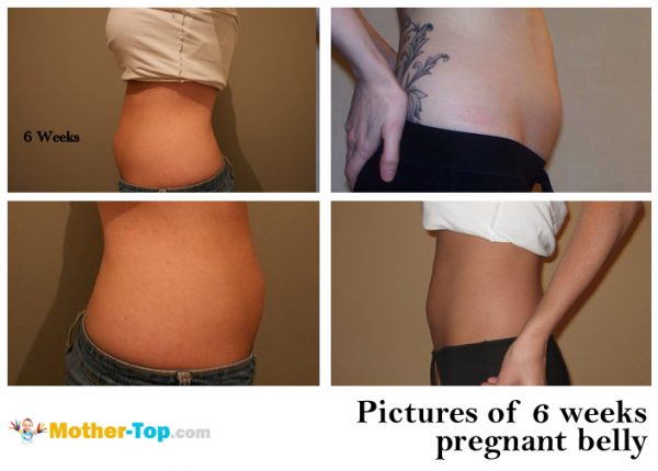 pictures of 6 weeks pregnant belly