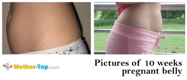 pictures of 10 weeks pregnant belly