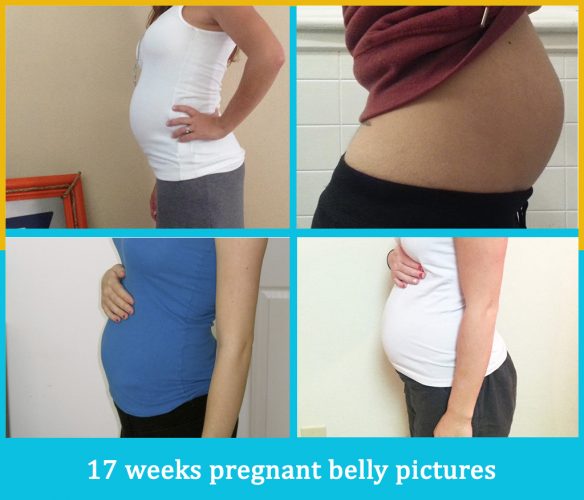 17 weeks pregnant belly pictures