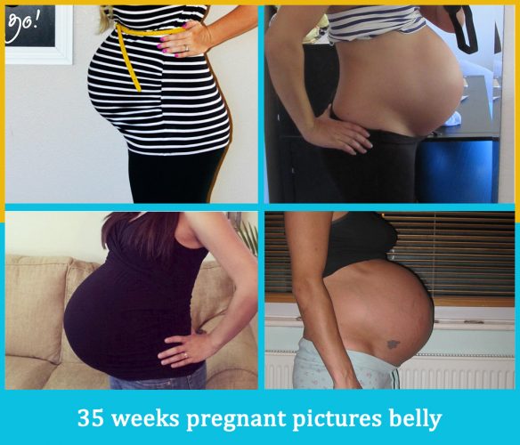 35 weeks pregnant pictures belly